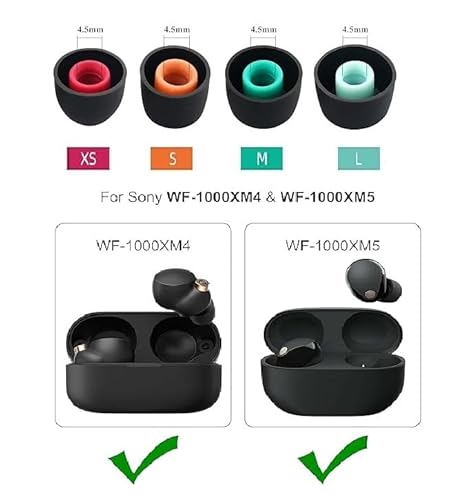 Sound Wave プレミアム イヤーピースⅡ ＳＳ セット 2種類の硬度のシリコンを組み合わせた イヤーピース 合計12個入 ブラック 互換性 ハイブリッド対応 Black ソニー 交換用 互換性 WF-1000XM5 WF-1000XM4 WF-1000XM3 WF-C700N シリコン製イヤーピース 黒色4SⅡ (SS 12個)