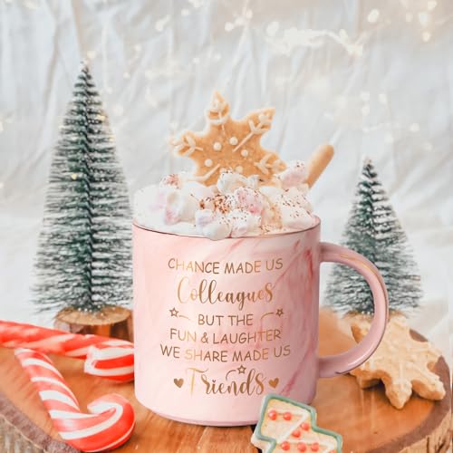 Chance Made Coffee Mug - Retirement & Good Luck Gifts for Women & Men, 340ml, Chance Made Us Colleagues-pink, 12Oz - Image 2