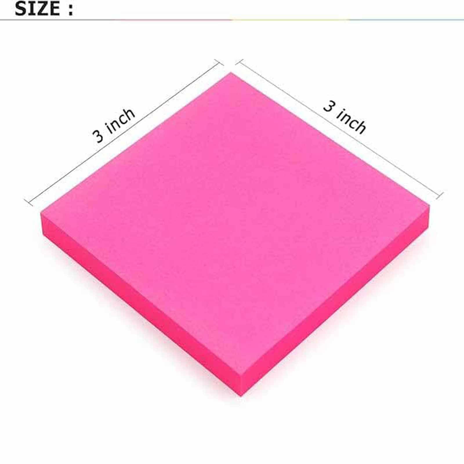 16-Pack Sticky Notes 3x3 Inches Bright Colors(Green Yellow Pink Blue) Self-Stick Pads Easy to Post for Home Office Notebook 100 Sheets/pad 76mm x 76mm Self-Stick Removable Notes - Image 2