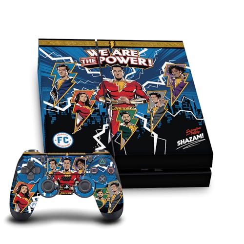 Skin vinyle PlayStation 4 autocollant de jeu pour console PS4 et manette DualShock 4 Shazam