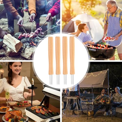 Pinchos para mazorcas de maíz que evitan quemaduras con su mango de madera natural 5