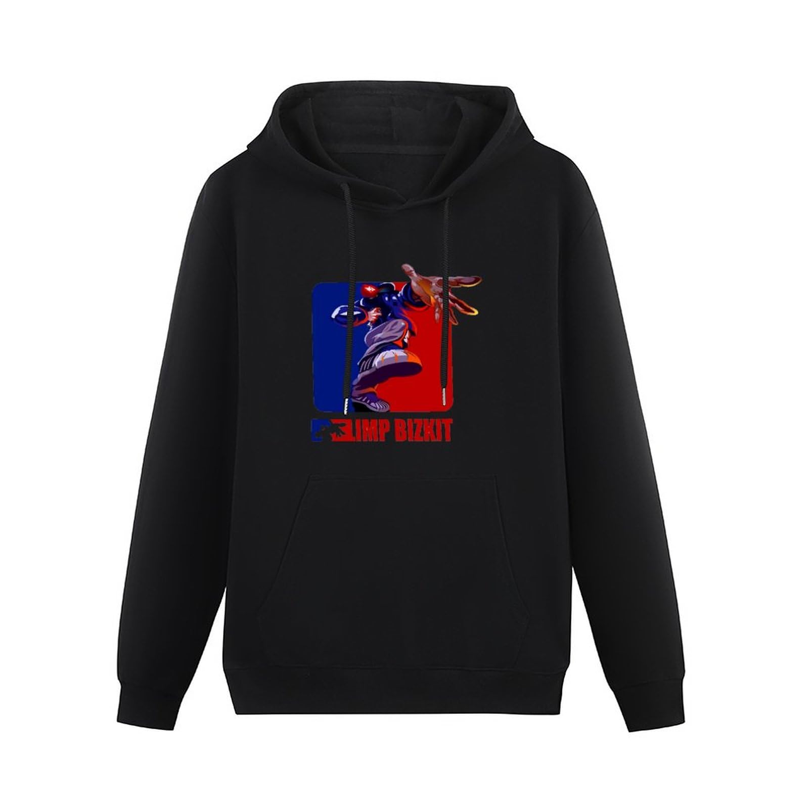 LANDEMEI Limp Bizkit Alternative Rock Mens Hoodies Long Sleeve Pullover Loose Hoody Sweatershirt Size XL Black