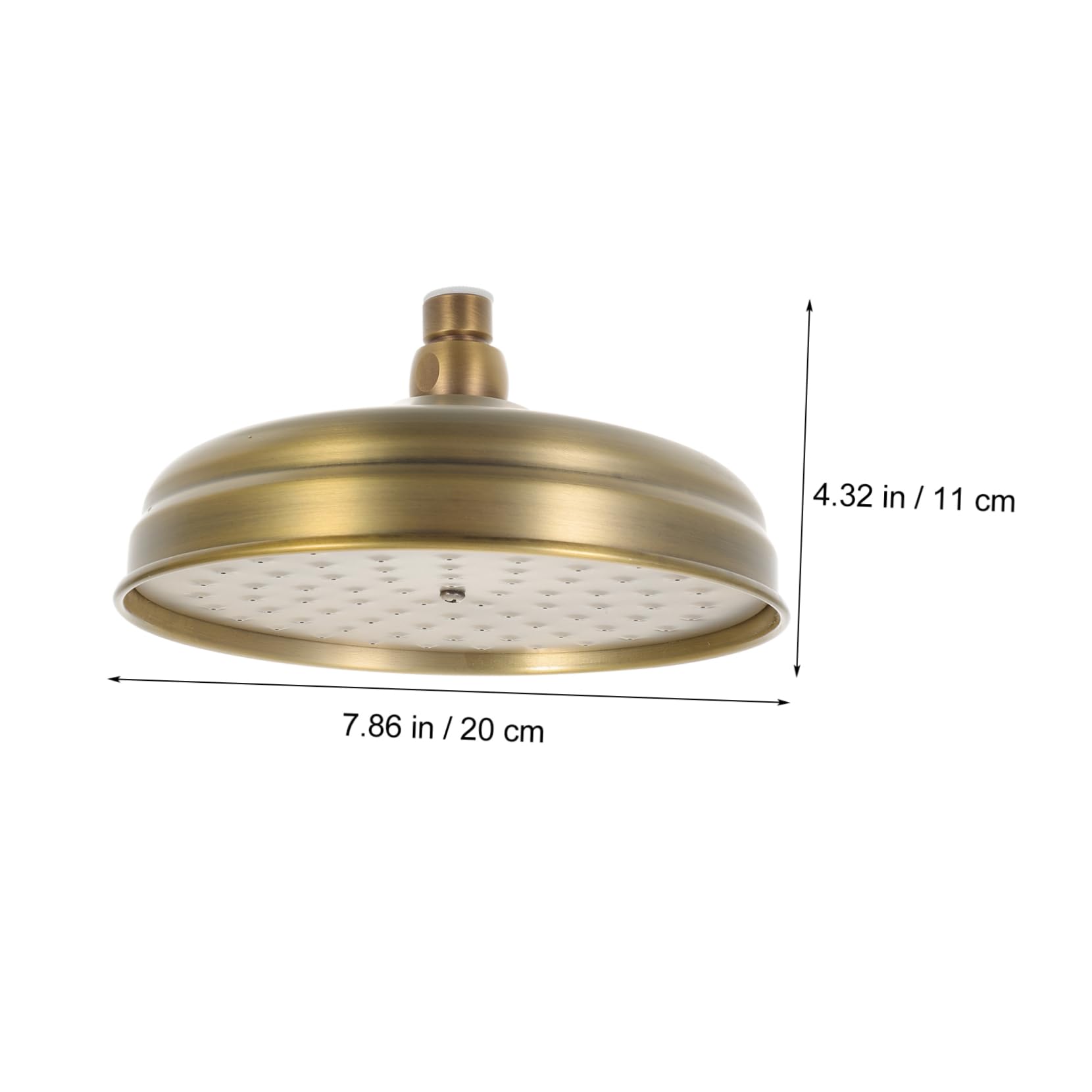 Cabezal de Ducha de Lluvia Retro Dorado de Cobre Rociador de Ducha de Baño Compacto Fácil de Limpiar E Instalar
