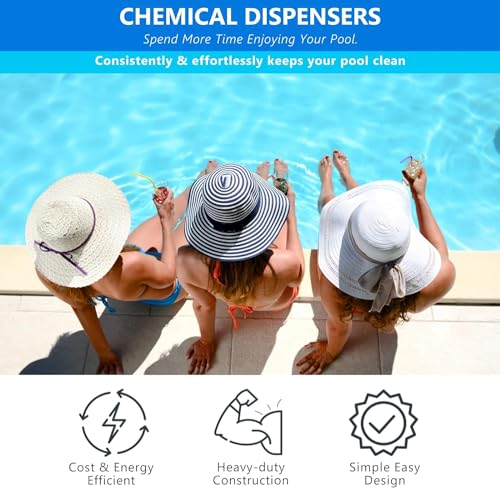 Dosierschwimmer Pool, Salangae 8 Zoll Dosierschwimmer mit Thermometer für Pool, Automatischer Schwimmer Pool Chlor 20-200g, Schwimmender Chlorspender Chlordosierer für Pool