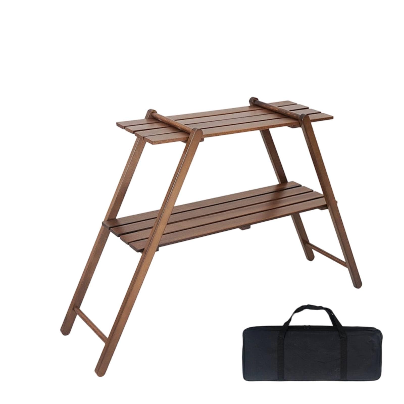 Estantería Plegable Resistente Estantería con Bolsa Transporte Estable Plegable para Jardín
