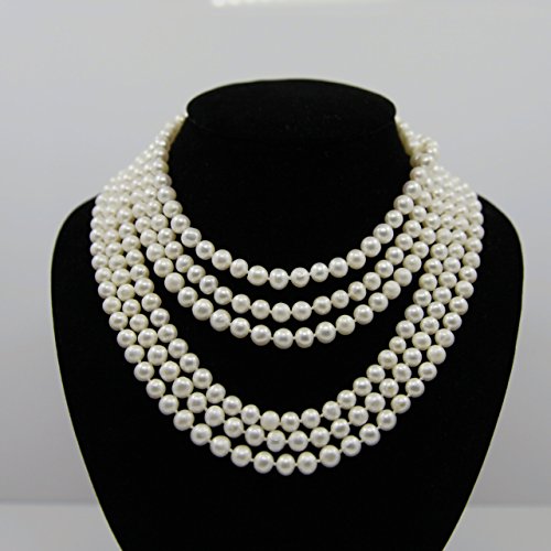 6.5-7.5 mm Freshwater Cultured Pearl Endless Necklace 100"3