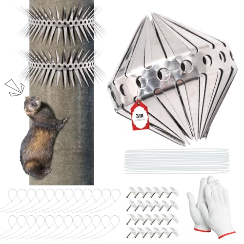 JUNUNDJING Marderschutz Fallrohr 300CM, Marderabwehr Fallrohr,...