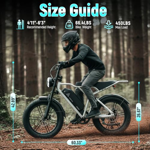 Image of TST Electric Bike for Adults, 1500W Peak Motor, 28 MPH, 20 inch x 4.0 inch Fat Tire E-Bike, 48V 15Ah /25Ah Removable Battery, Dual Hydraulic Disc Brakes, Dual Suspension, LCD & APP, UL 2849 Certification