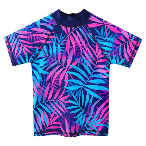 Image of Girls Two Piece Swimsuit Floral UPF 50+ Rash Guard Set Kids Beach Swimwear