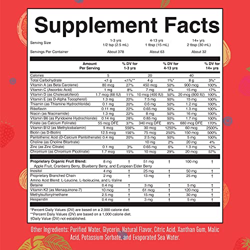 Multivitamin Multimineral for Women Men & Kids by MaryRuth's | No Added Sugar | Vegan Liquid Vitamins for Adults & Kids | Mens, Womens Multivitamin | Energy & Beauty Booster | Non-GMO | 32 Fl Oz - Image 6