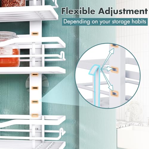9-Tier Adjustable Over The Door Pantry Organizer for Kitchen