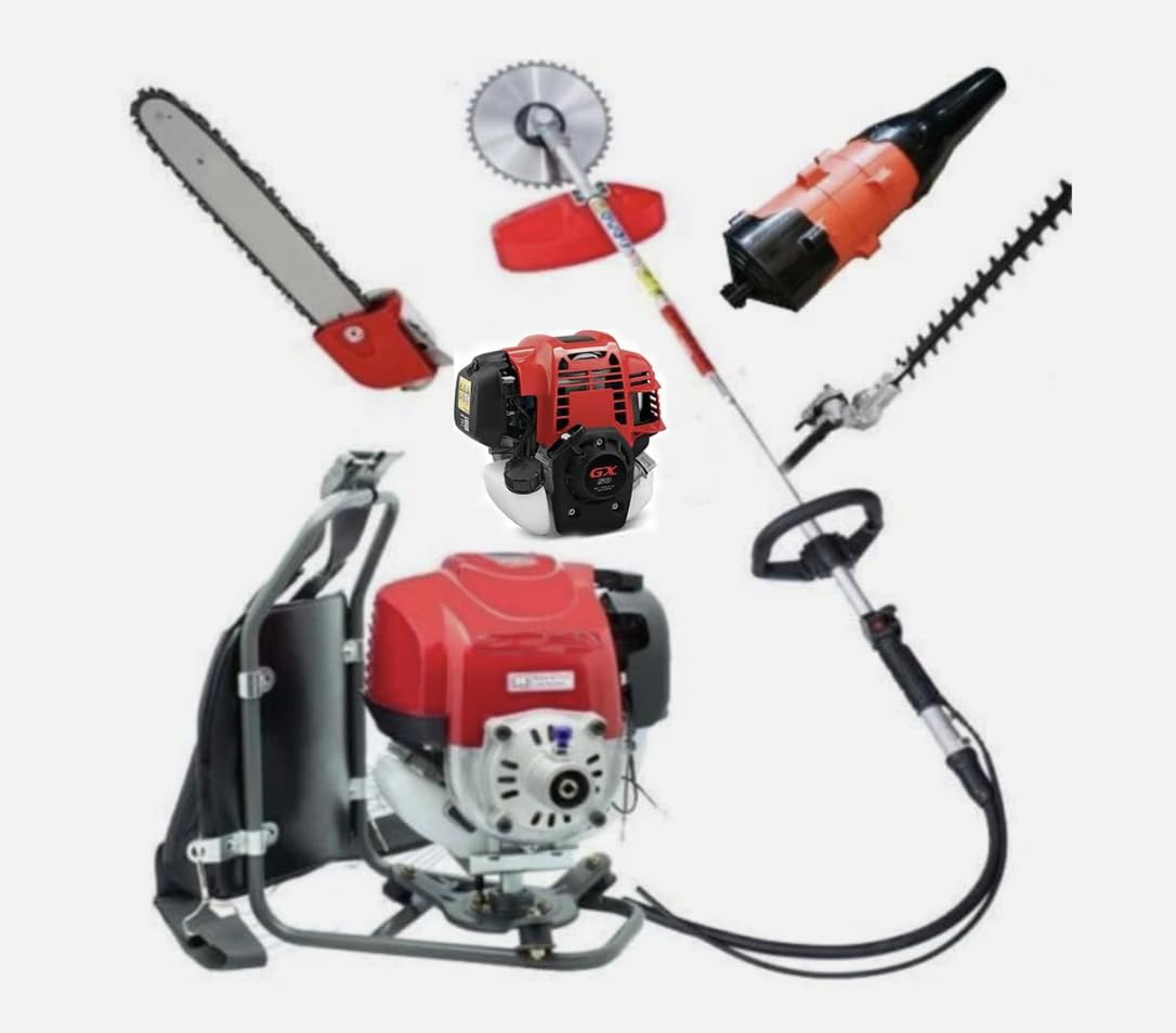 Decespugliatore a zaino GX50 3 in 1, decespugliatore a doppio filo con soffiatore per foglie