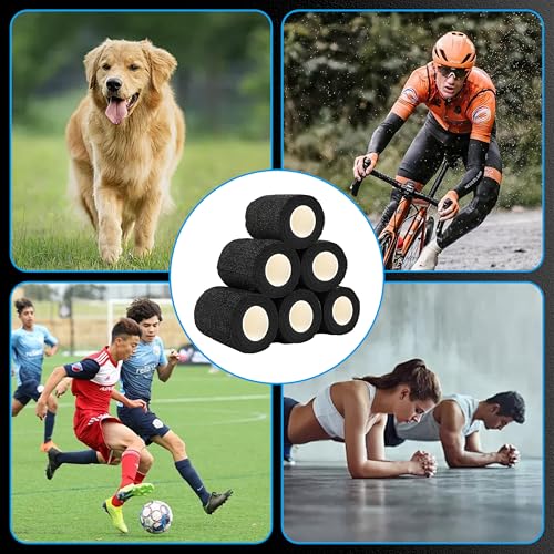 Selbsthaftende Bandagen, 8 Rollen x 7,5 cm x 4,5 m, elastische Bandagen, feste Bandagen, selbsthaftende Bandagen, selbstklebende Bandagen für Sport, Klebebinden, atmungsaktiv und reißfest
