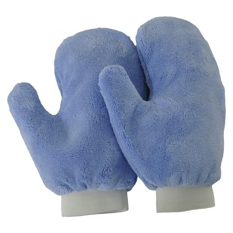 Eurow Microfiber Terry Weave Lint-Free Dusting & Polishing Mitt with Thumb (2-Pack) Cover