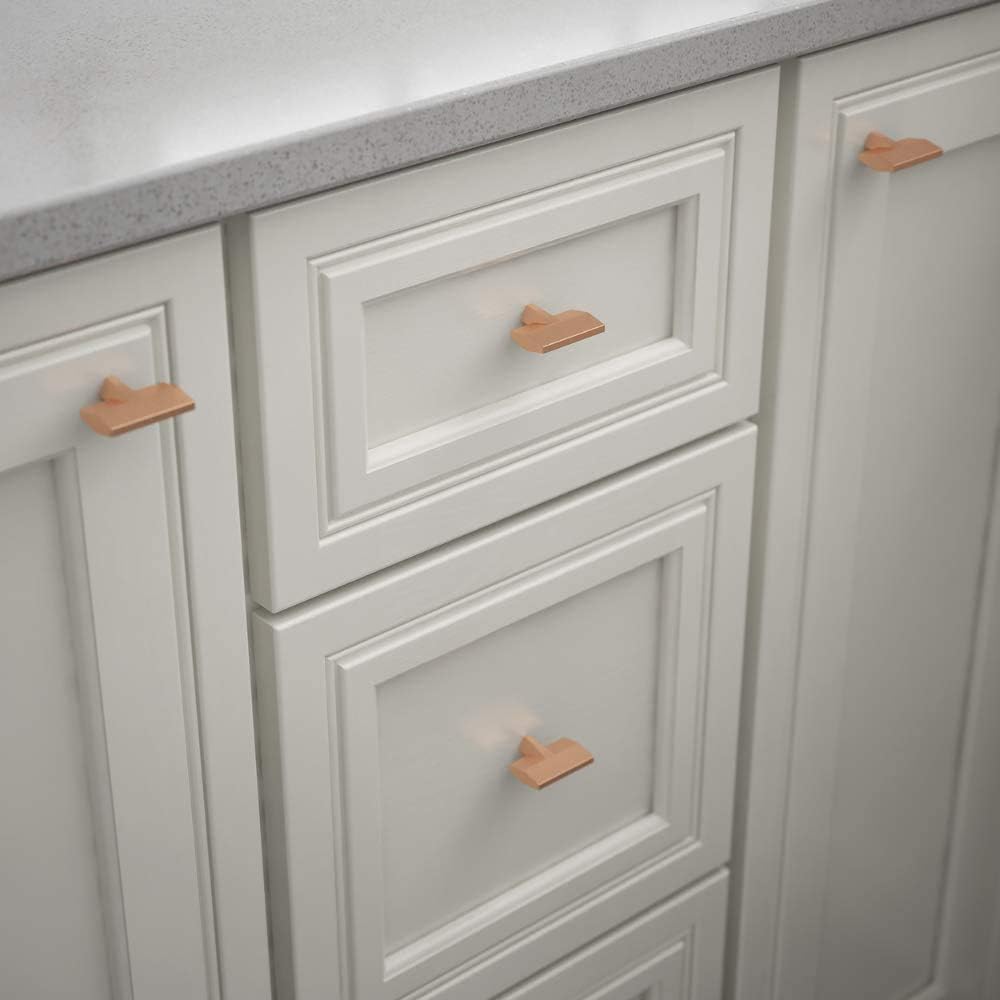Franklin Brass Gathered Blade Cabinet Knob, Brushed Copper, 1-7/16 in (36 mm) Drawer Knob, 10 Pack, P40851K-BCP-C