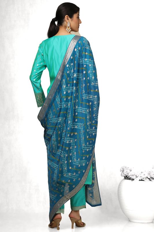 Image of Soch Womens Purple Crepe Floral Print Suit Set With Beads
