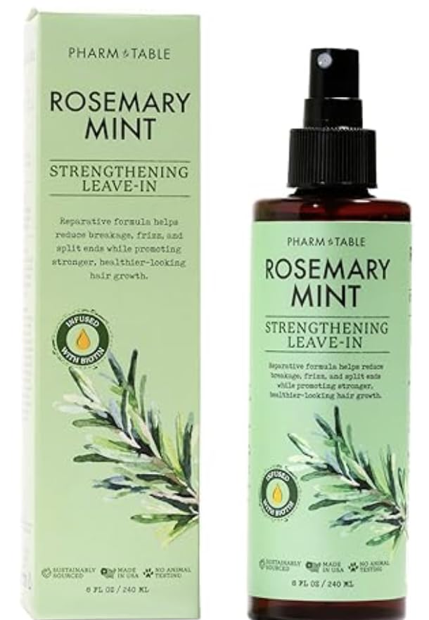Leave In Conditioner Spray - Rosemary & Mint Scalp Treatment - Anti-Dandruff and Dry & Itchy Scalp treatment, Hydrating & Medicated Formula for Psoriasis and Scalp Care - Detangles & Nourishes Hair.