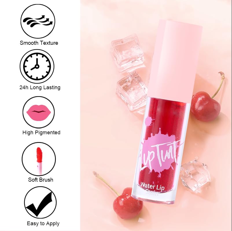 Miniatura 4 de Tinte hidratante para labios, tinte hidratante rosa, mancha de labios hidratante, mancha de labios impermeable y de larga duración, tinte de labios