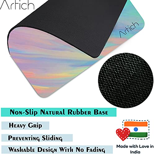 Image of Artich Designer Gaming Mouse Pad for Office Laptop /Computer with Super Soft Non-Slip Rubber Base and Lycra Cloth Surface for Silky Touch Rectangle (Painted Marble)