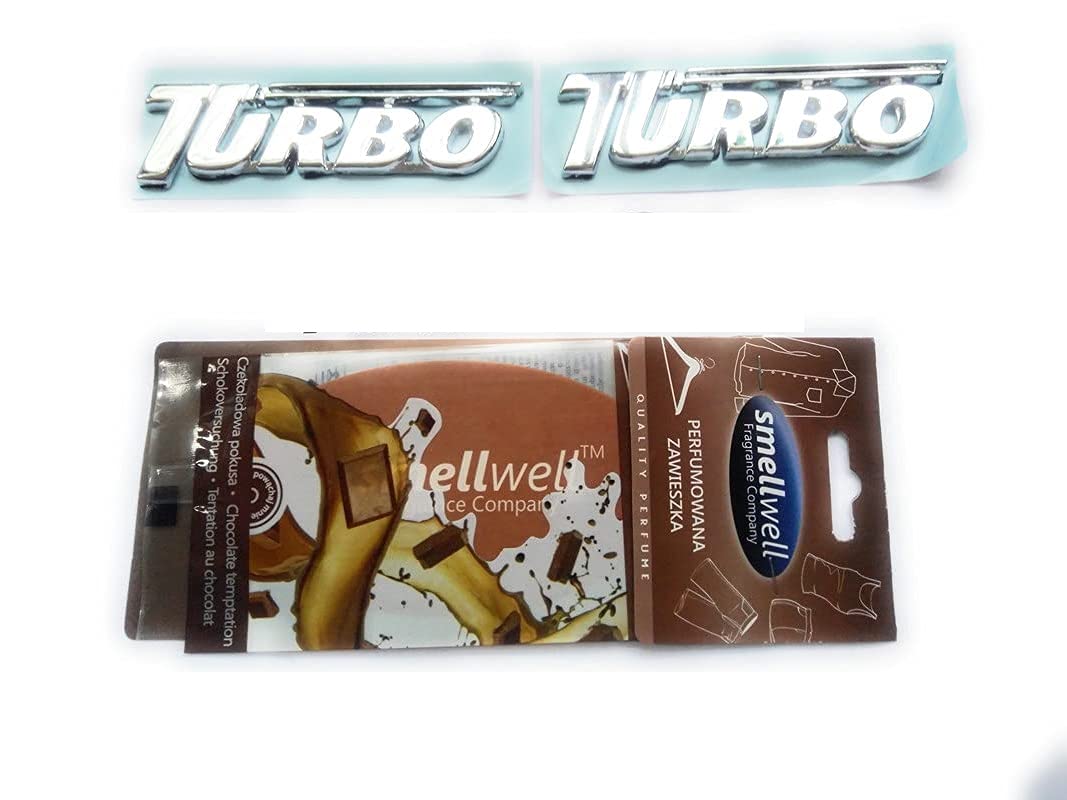 CAR Badge Emblem Monogram Logo Decals Wraps Sticker 3D Symbol (2PC) Logo with Card Perfume kit 105 Compatible with C-hevrolet T-avera