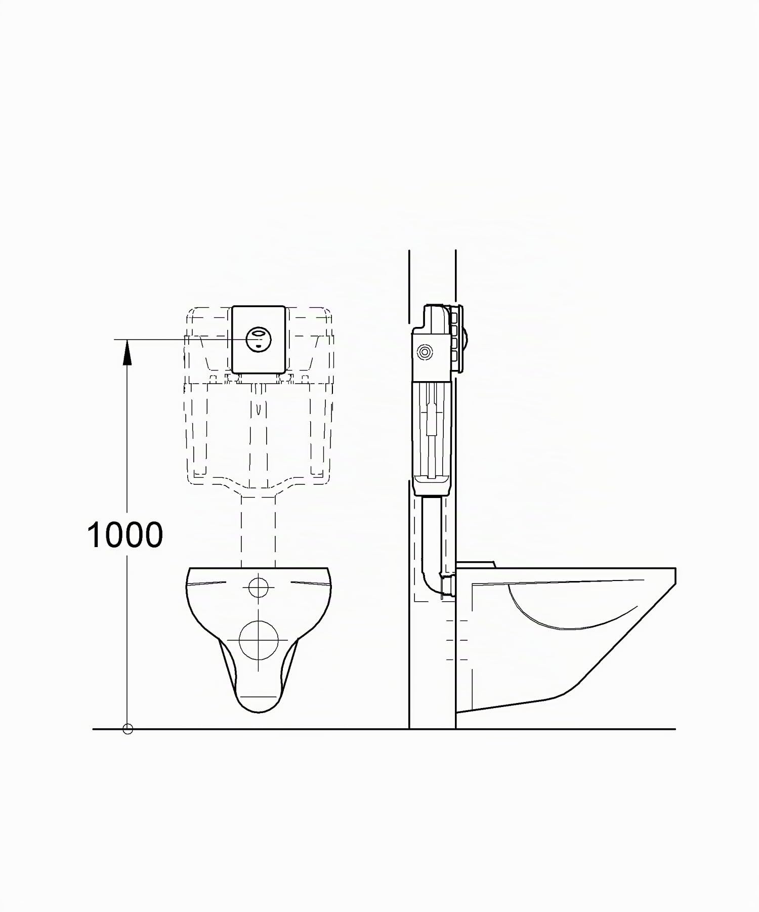 Grohe 38862SH0 Skate Piastra di Azionamento WC, Doppio Scarico, Bianco