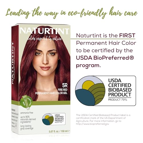 Image of Naturtint 5R Fire Red Permanent Hair Color (Pack of 6), Ammonia Free, Vegan, Cruelty Free, up to 100% Gray Coverage, Long Lasting Results (Packaging may vary)