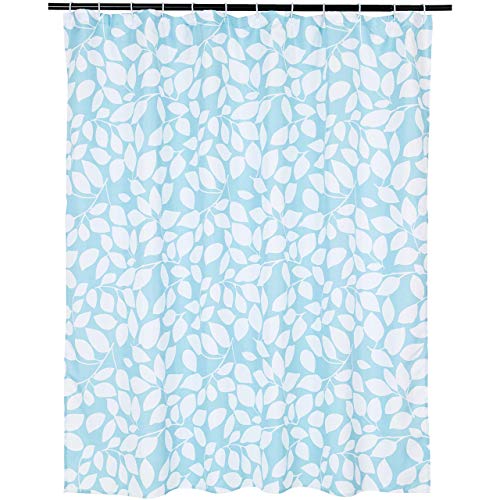 Amazon Basics Bathroom Shower Curtain - Blue Laurels, 72 Inch