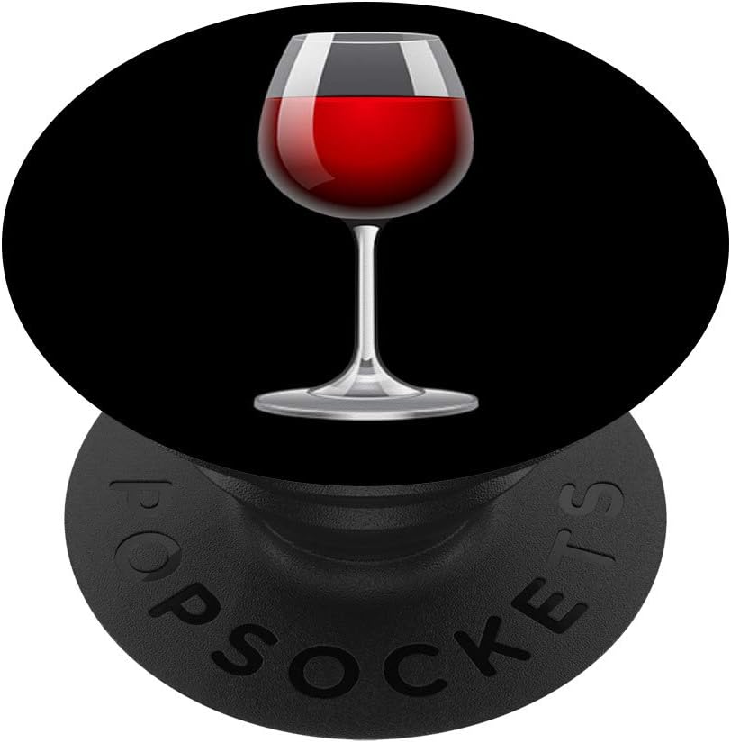 Vino tinto mamá cumpleaños Navidad vacaciones negro PopSockets intercambiables PopGrip