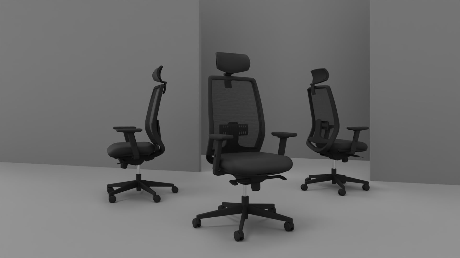 Spacio Delaoliva New Light Carbon Black Silla operativa de Escritorio, Silla Ergonómica Profesional, certificada 120kg, Fabricada 100% en España