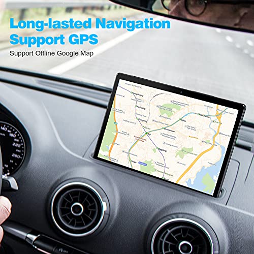 PRITOM Tablet 10 Zoll Android 10 Phone Tablet 3G, SIM, 64 GB Quad Core, (TF 512 GB), 6000 mAh Akku, 8 MP Rückkamera, unterstützt 3G-Anrufe, WLAN, GPS, Bluetooth, USB Typ C, schwarz – Bild 7