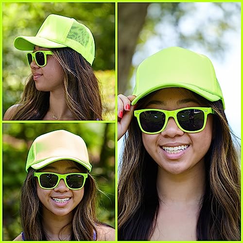 Image of Funky Junque Blank Mesh Foam Lightweight Snapback Trucker Hat | Lightweight Foam Trucker Hat with Breathable Mesh Back, Golf Beach and Street Style, Trendy Trucker Hats for Men