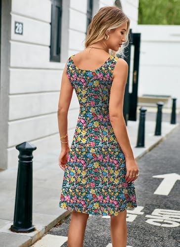 Image of Herou Summer Beach Dresses for Women A Line Sleeveless Tank Dress | Casual,Scoop Neck,Soft,Knee Length,Breathable