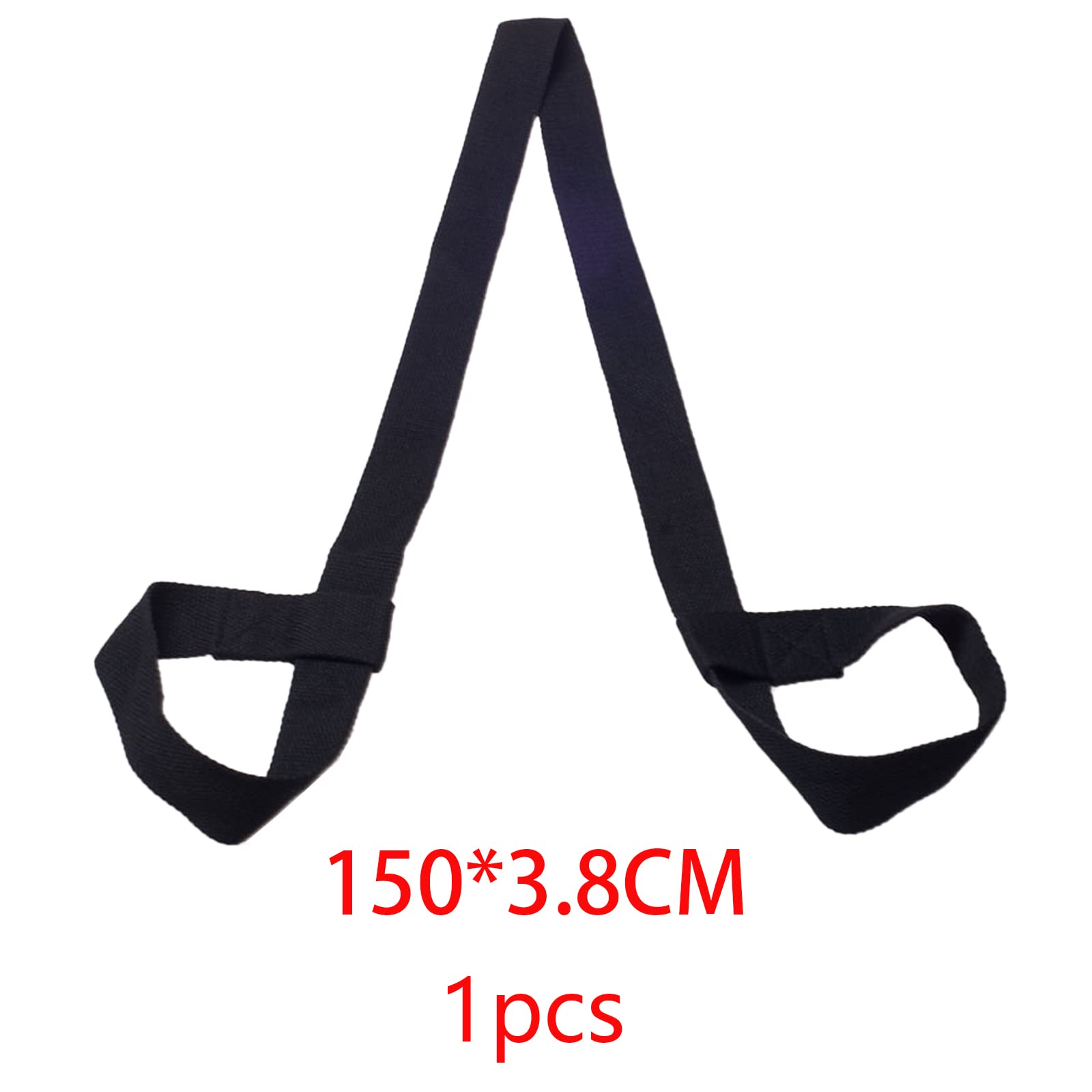 1 Pezzi tappetino Yoga Cinghia Nero, Cinghia Regolabile Resistente per Esercizio Tappetino Yoga, Pilates e Aerobica, Esercizio di Stretching