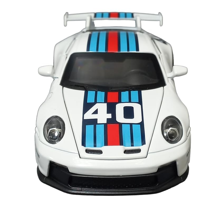 DEOXY 1:32 Scale Metal Martini Alloy Scale Model Car Toy - Simulation Collection Model Toy Car (Martini White) 4