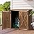 S AFSTAR Wooden Storage Shed, Compact Fir Wood Cabinet with Swing Doors and Elevated Feet, Easy Assembly…