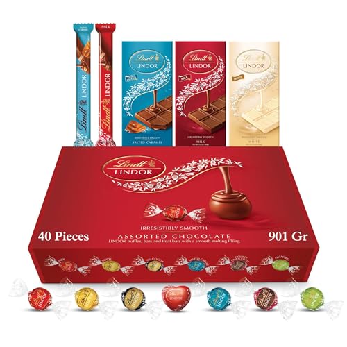 Lindt Lindor Assorted Chocolates Gift Box - 901g (40-Piece Set)