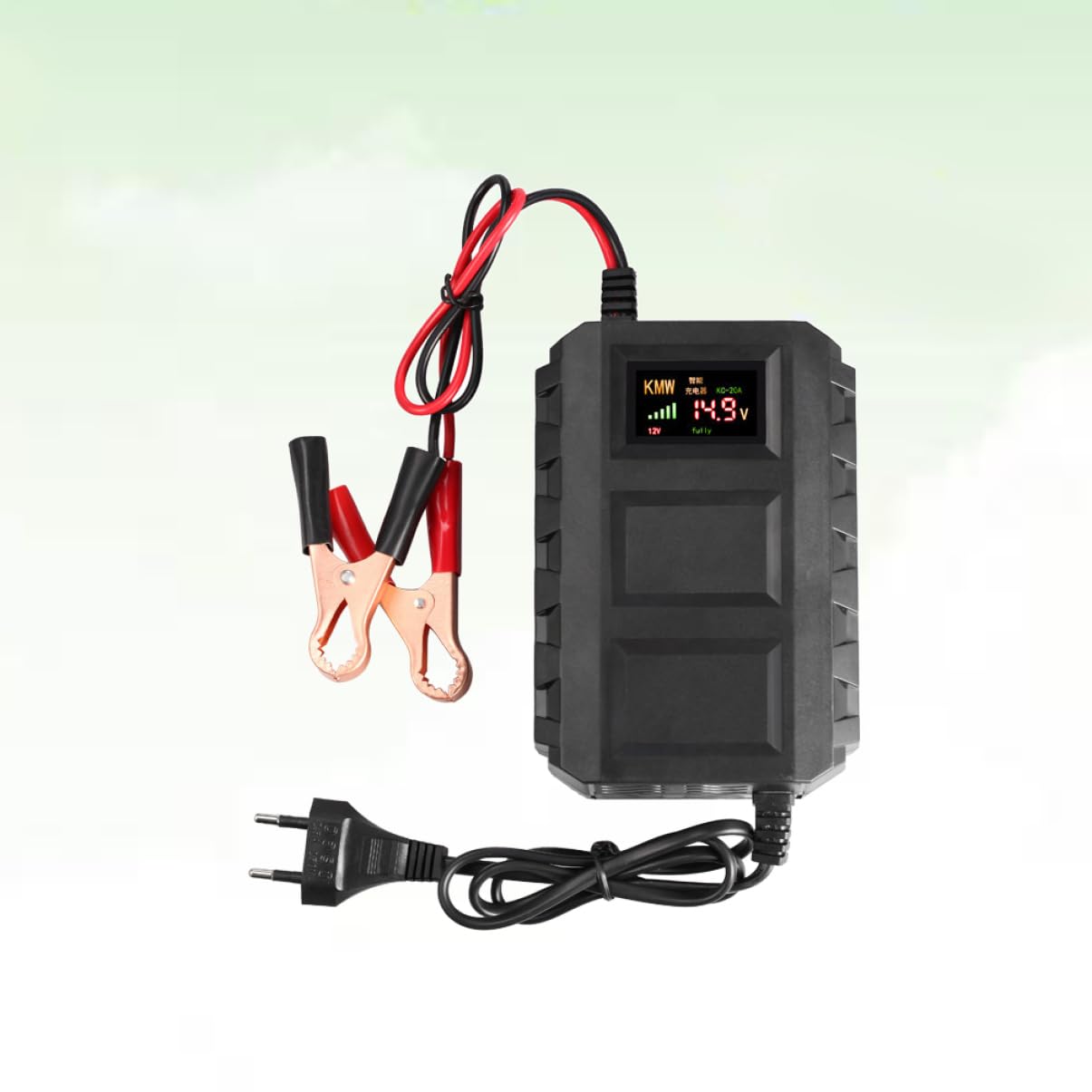 Chargeur de Batterie 12 V 20 A en Plastique Noir pour Moto