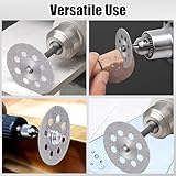 20Pcs Diamond Cutting Wheel Set, 22mm/545 Cut off Discs for Dremel Rotary Tool with 3mm Mandrels and 1 Screwdriver, Diamond Cutting Disc Glass Cutters Stone Metal Ceramics Gemstones - Image 7