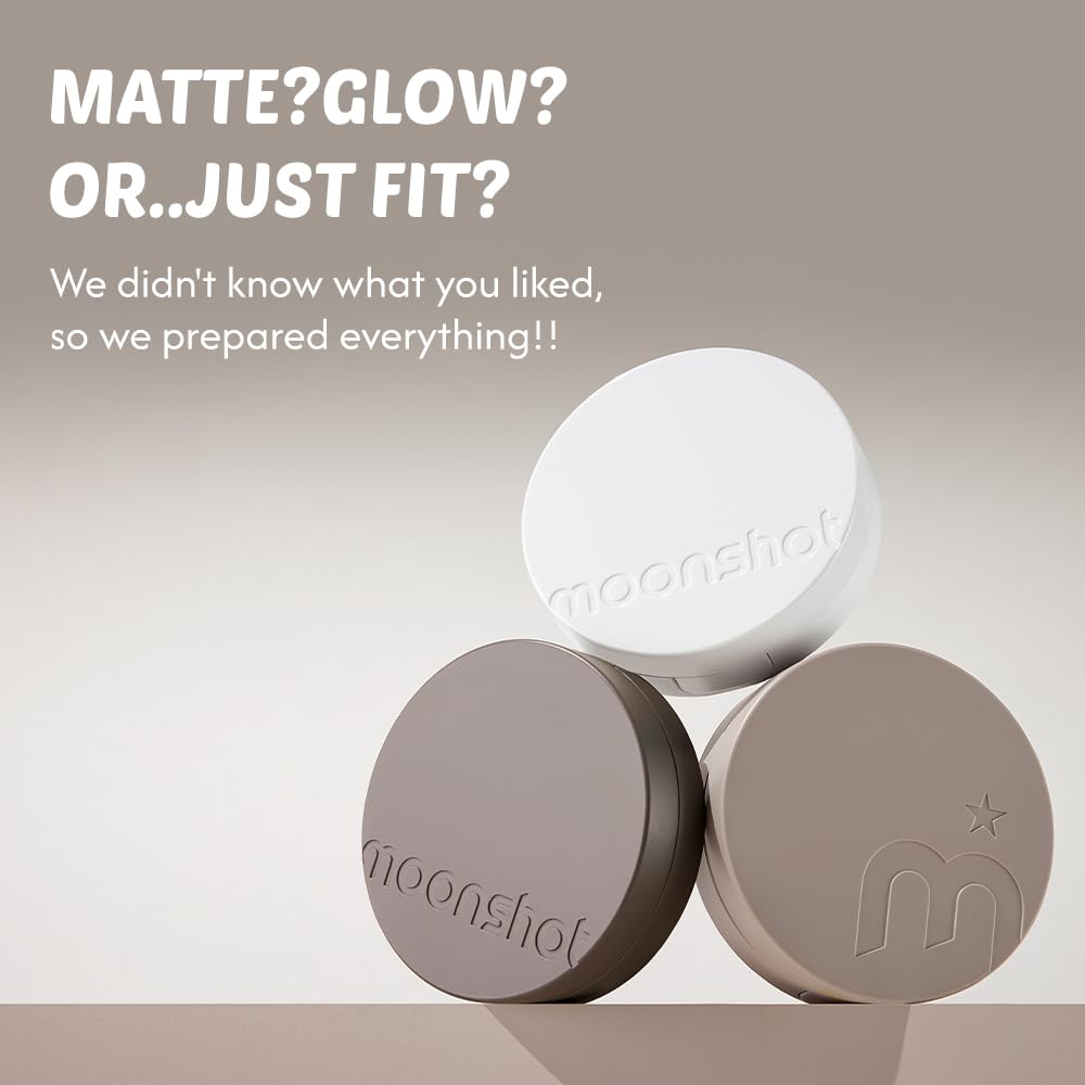 MOONSHOT KOREA Matte Fit Cushion Foundation - Full Coverage, Breathable Makeup for Face, Long Lasting, Lightweight K-BEAUTY (21N Cosmic Vanilla) - Image 2
