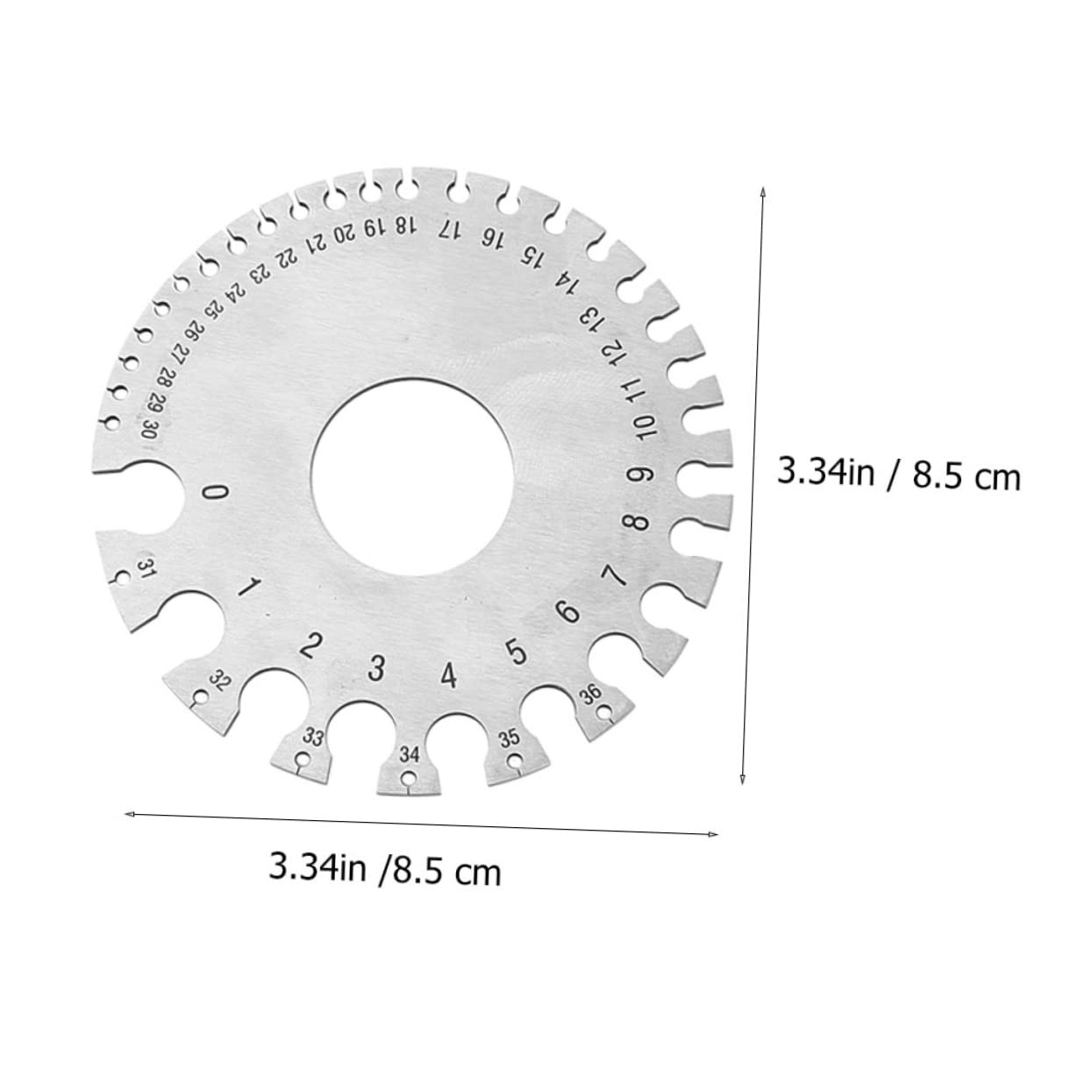 VILLFUL Precision Weld Inspection Gauge 2pcs Stainless Steel Wire Diameter Gauge Template Metal Thickness Gauge