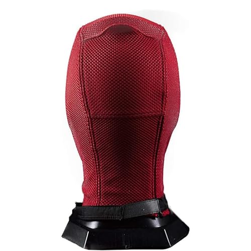 Kingjie Superhero Wade Wilson Costumes Halloween Cosplay Red Helmet Mask Knitted thumb #2