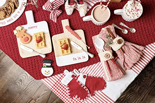 Mud Pie Christmas Mini Board Set, Merry, Board 9" X 6 1/2" | Spreader 5 1/2" #TOP2
