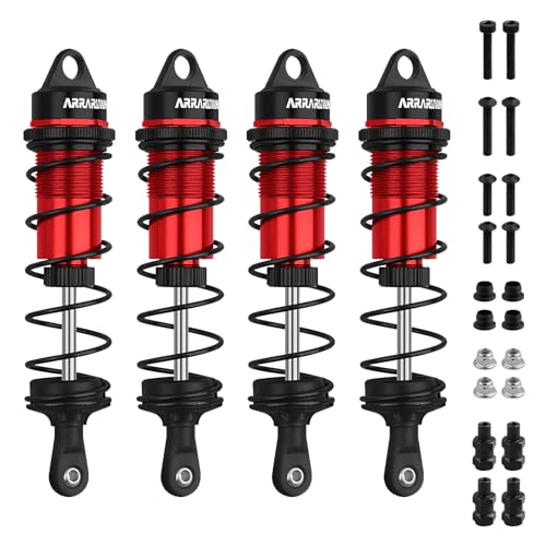 RC Shock Absorbers, 4PCS 1/8 110mm RC Car Front Shocks Set Adjustable Shocks Compatible with...