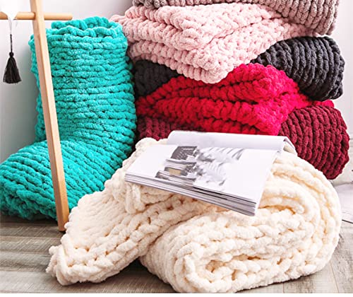6 Pack Super Bulky Chunky Blanket Chenille Yarn For Arm Knitting, 48Oz Stripes Multicolored Polyester Jumbo Easy Weaving Yarn Luxury Qucik Thick Yarns #2 #TOP6