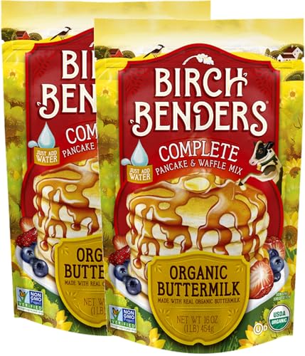 Birch Benders Organic Buttermilk Pancake and Waffle Mix, 16 oz (P...