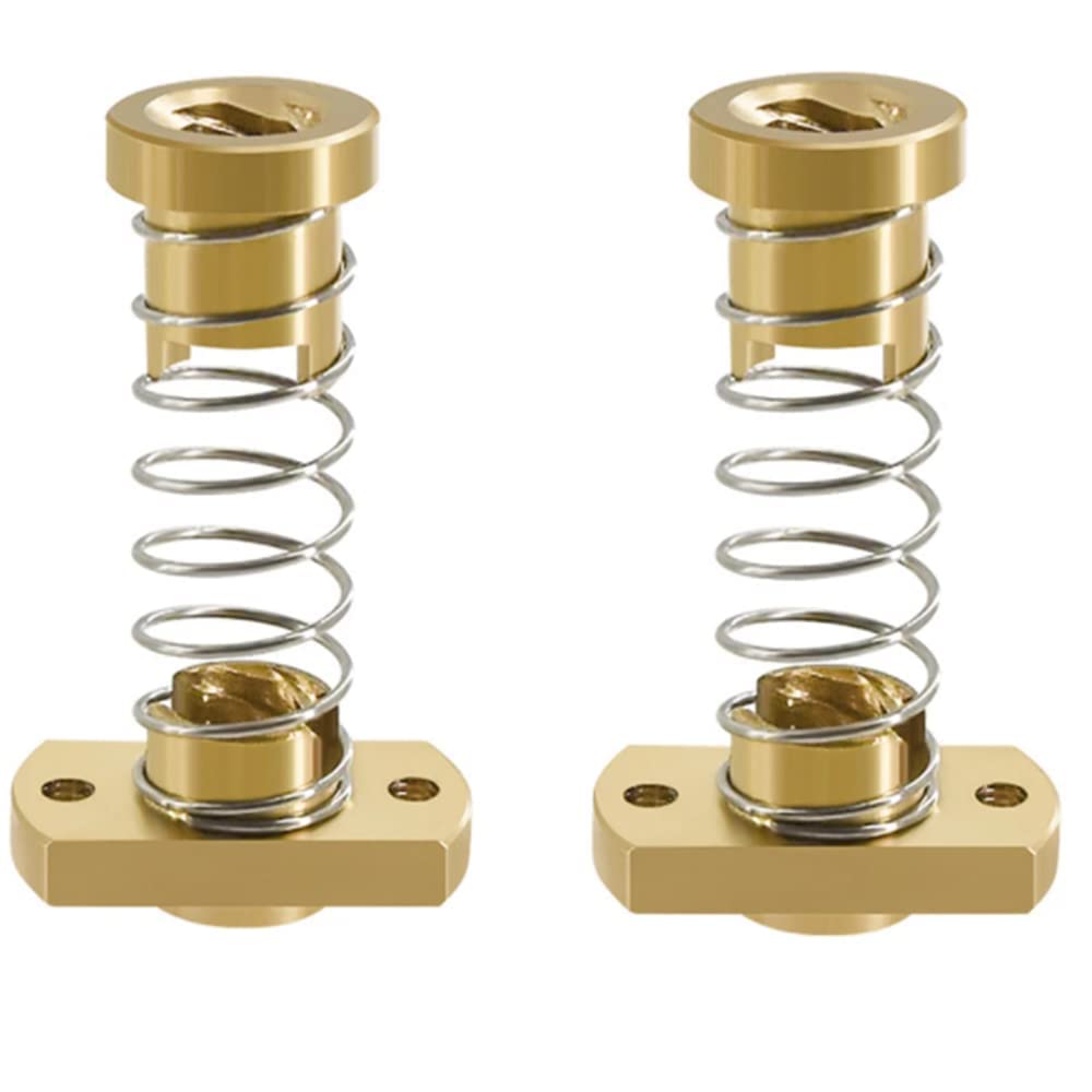 3DINNOVATIONS T8 Anti Backlash Spring Nut for Upgrade Ender 3 Pro 3D Printer 8mm Threaded Rod, 2Pcs (Elongated)