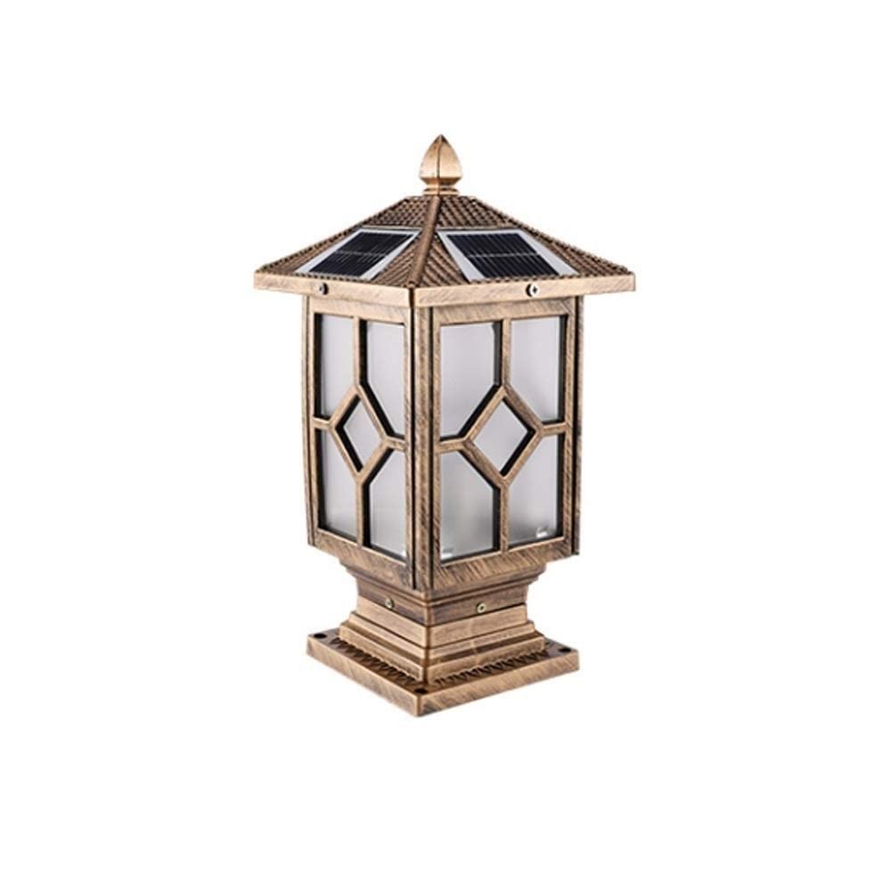 Lampadaire solaire d'extérieur vintage IP54 colonne alu