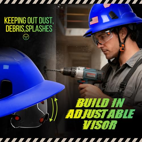Casco de seguridad azul 15 Imagen adicional