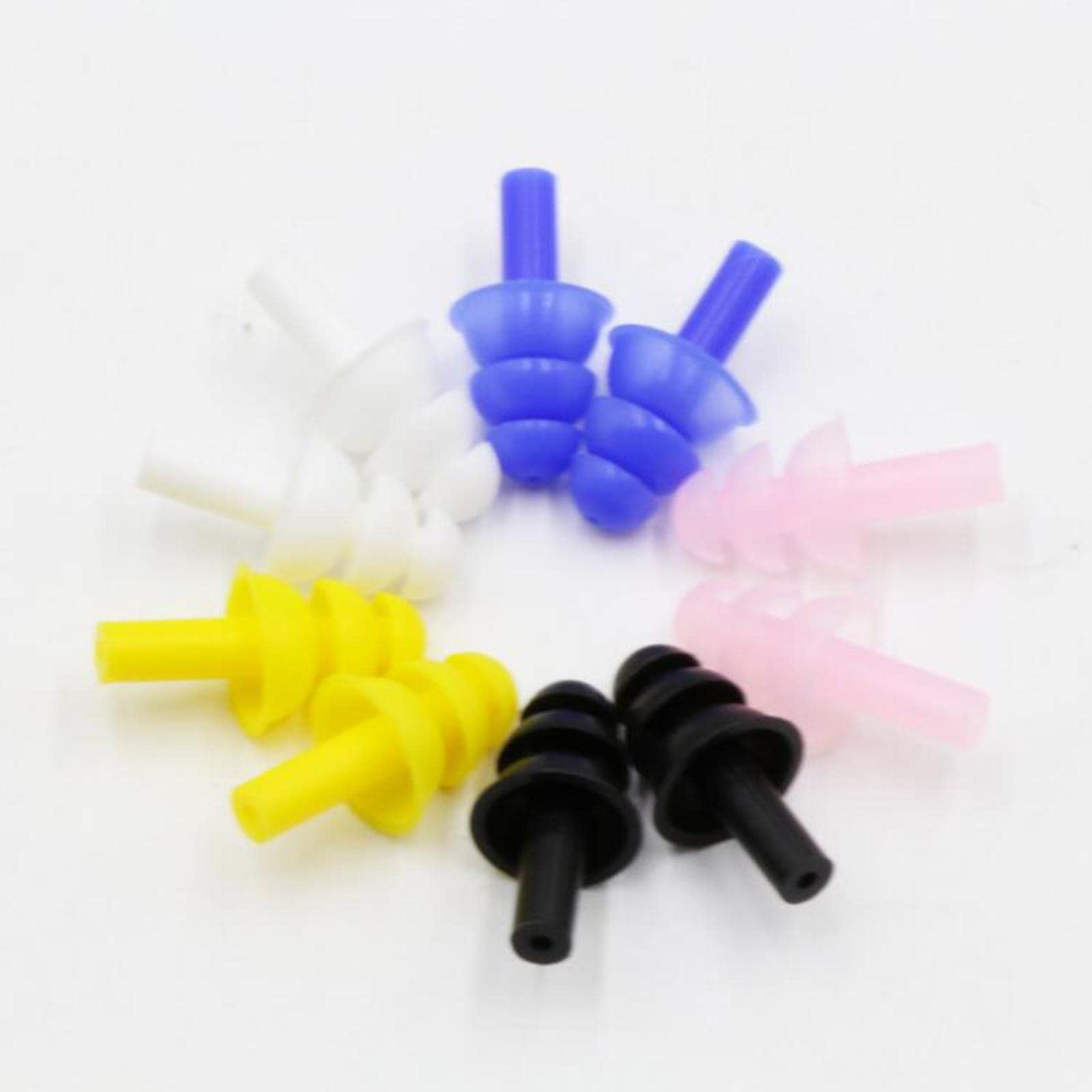 generic Anbau 1 Set Silicone Ear Plugs Nose Clip Hearing Protection Waterproof for Adults Red-picture-21