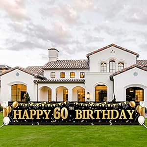 60 Geburtstag Dekoration,60 Geburtstag Mann und Frau,Extra Lange Geburtstag Banner?Deko 60. Geburtstag Frauen…